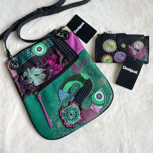 Desigual patchwork embroidered bag no tags